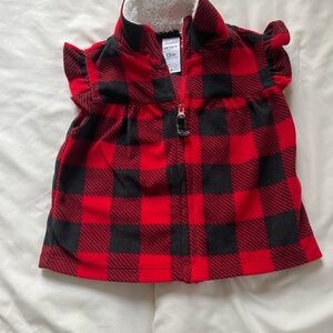 Carter's Red and Black Checkered Baby Vest